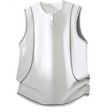 Men's Contrast Stitch Henley Curved Hem Cotton Sleeveless Tank Top