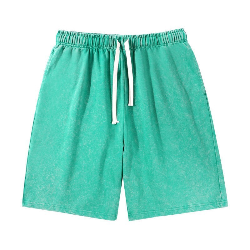 Men's Vintage Washed Cotton Casual Drawstring Shorts