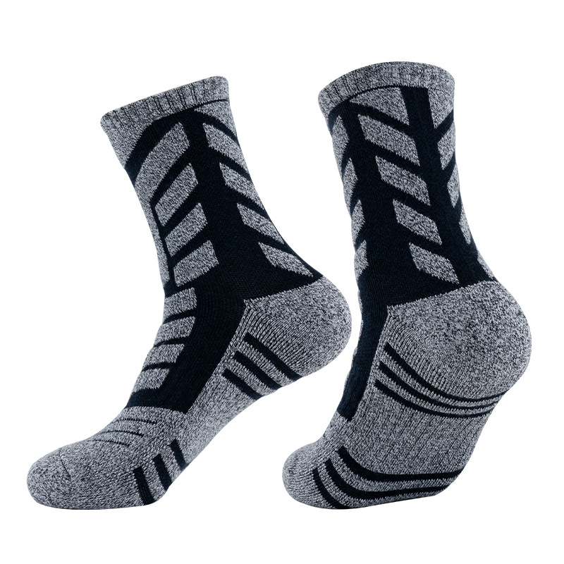 Mid-Calf Patterned Athletic Socks