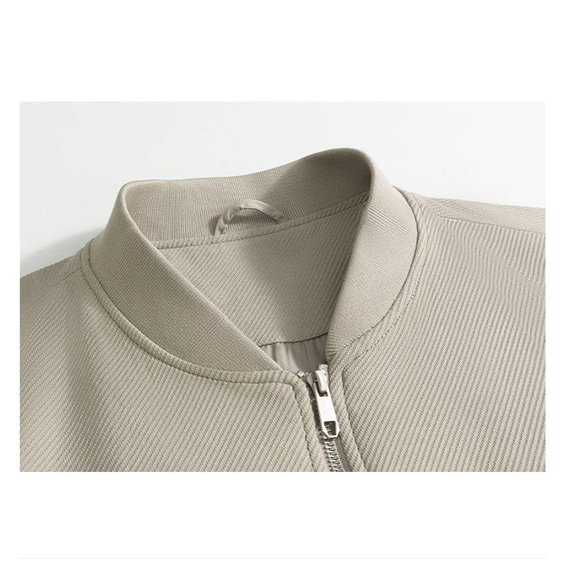 Men's Minimalist Twill Bomber Jacket