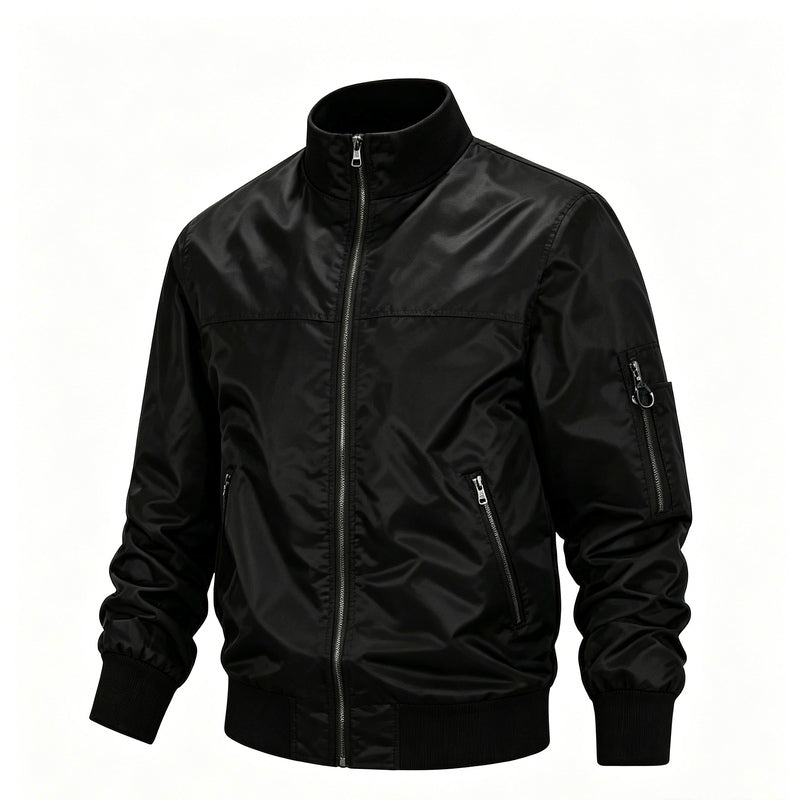 Men's Vintage-Style Zipper Jacket