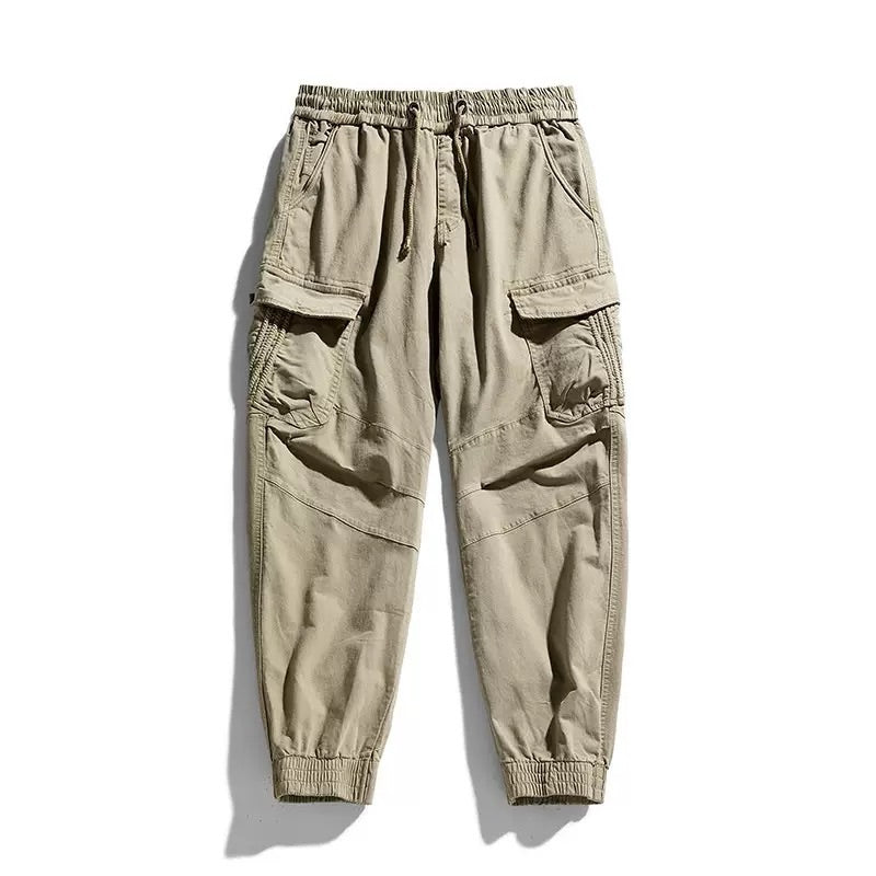 Men's Japanese Vintage Washed Cargo Joggers
