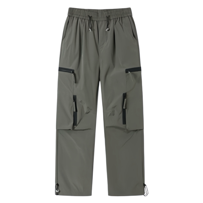 Men's Lightweight Contrast-Trim Cargo Pants